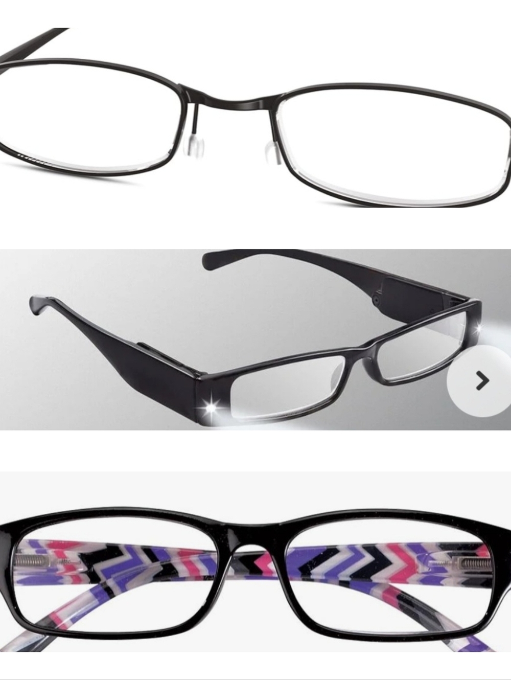 NWT 3 Pair Reading Glasses +2.00. Lightspecs, Compact Folding Flat Glasses